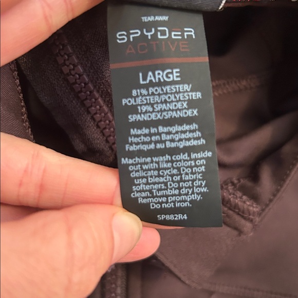 Spyder Active Brown Hooded Jacket size women’s Large - Picture 6 of 6